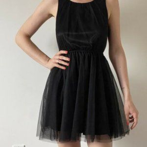 H&M Black Layered Mini Party Tulle Dress S